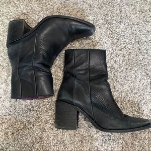 Black, Heeled Ankle Boots - 8.5